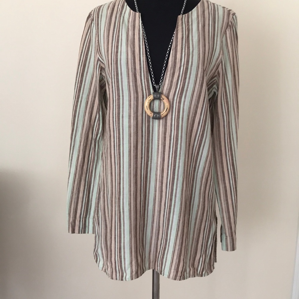 Tommy Bahama Seaside Stripe Linen Tunic